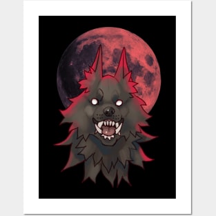 Werewolf Blood Moon Posters and Art